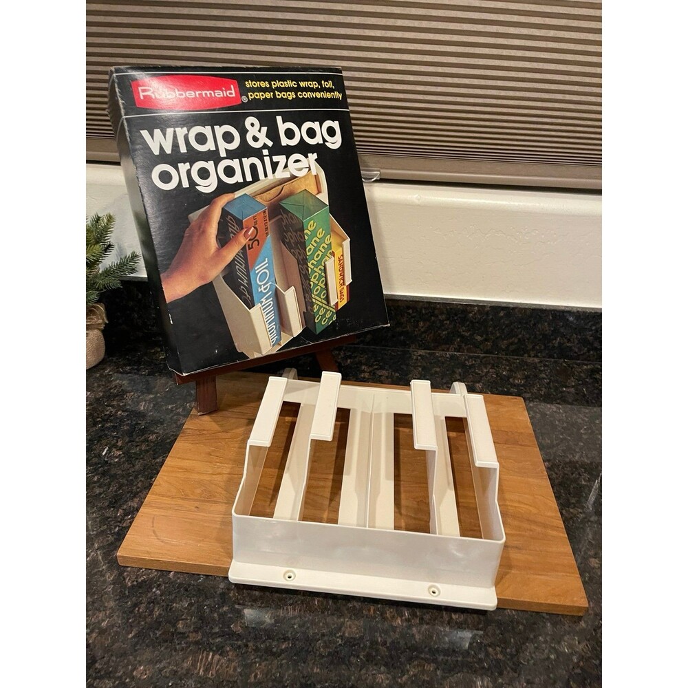 Vintage 80s Rubbermaid Wrap and Bag Organizer